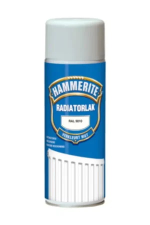 Populair Hammerite Radiatorlak RAL 9010 Spuitbus – Stralende afwerking voor jouw warmtebronnen